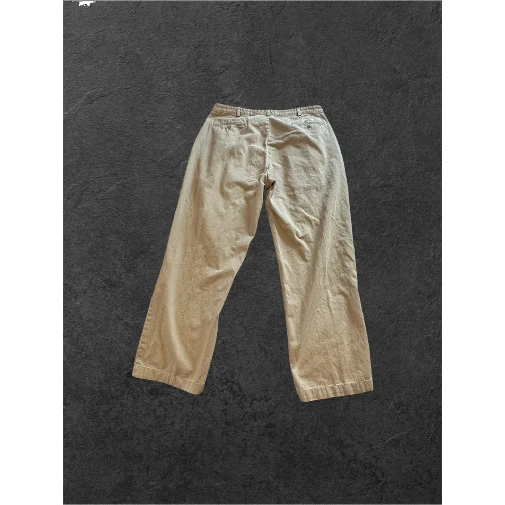 Polo Ralph Lauren Andrew Pant Mens 38x30 Tan Khaki Pleated Chino Cotton Pants